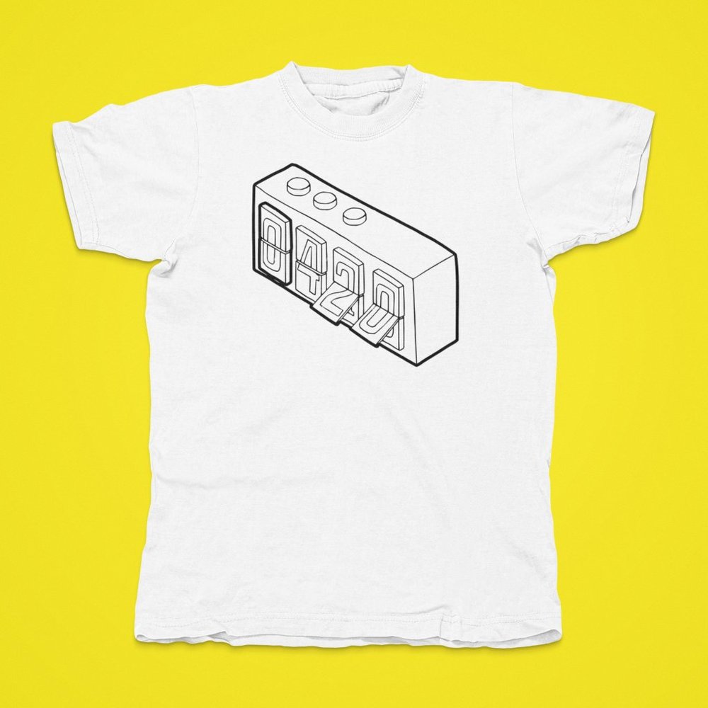 420 Clock Pot Smoker Shirt. White. Multiple Sizes. Same or Next Day Ship…